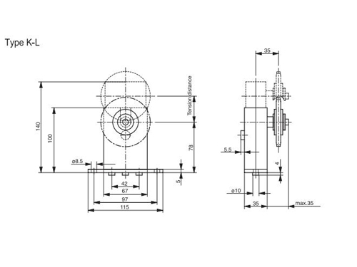 鏈條(tiao)張緊器(qi) SPANN-BOX SIZE 1係列(lie)